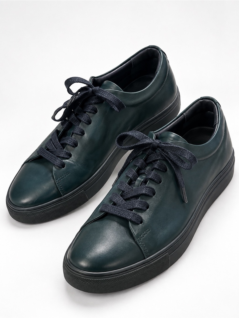 Wolf & Shepherd Men's Glider Leather Sneakers Blue Midnight 6 10184 D